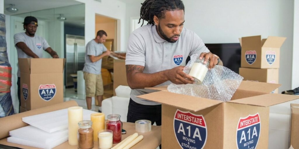 how to pack candles for moving